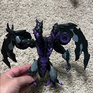 Dual-Headed Dragon Action Figure in Purple and Black